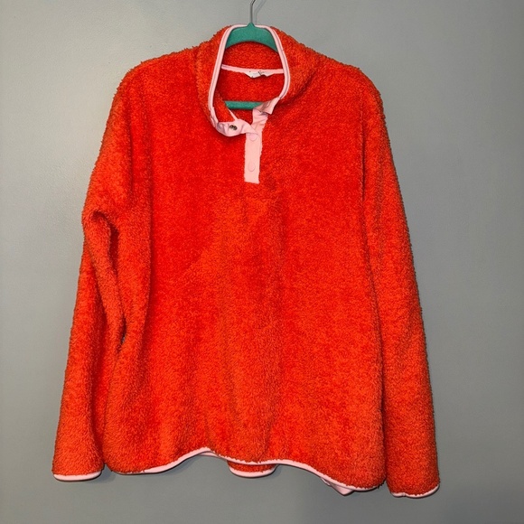 EUC Crown & Ivy Coral Mock Neck Pullover Sherpa Size XL - Picture 3 of 8